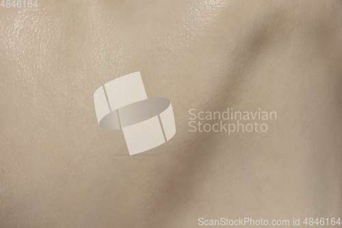 Image of Texture of human skin. Close up of well-kept caucasian human body