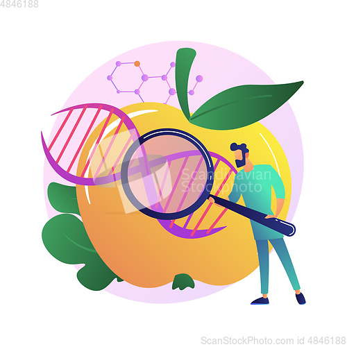 Image of Genetically modified foods abstract concept vector illustration.