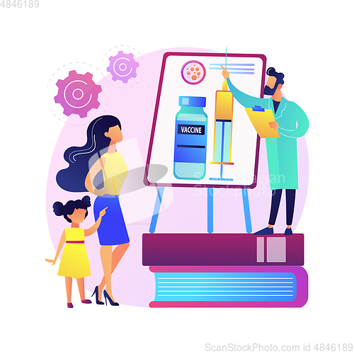 Image of Immunization education abstract concept vector illustration.