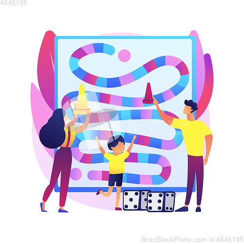 Image of Board games abstract concept vector illustration.