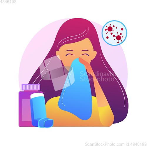 Image of Allergic diseases abstract concept vector illustration.