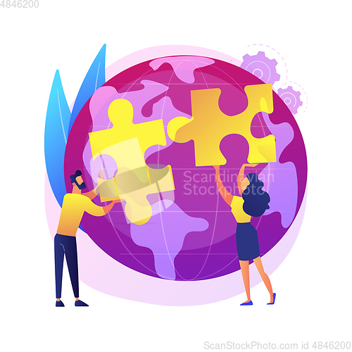 Image of Social participation abstract concept vector illustration.