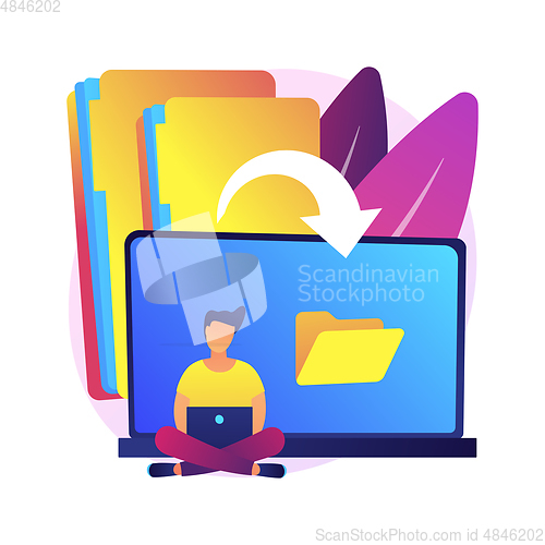 Image of Digital transformation abstract concept vector illustration.