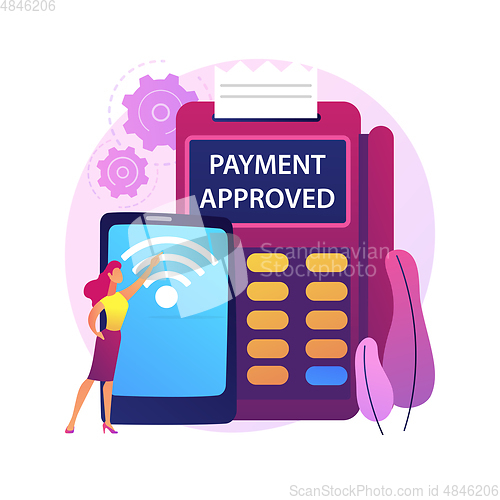 Image of NFC connection abstract concept vector illustration.