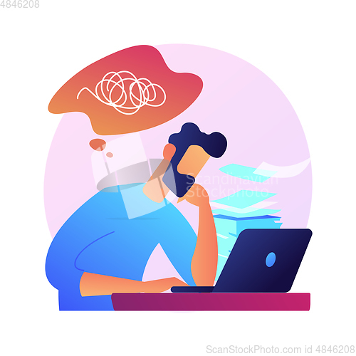 Image of Emotional burnout abstract concept vector illustration.