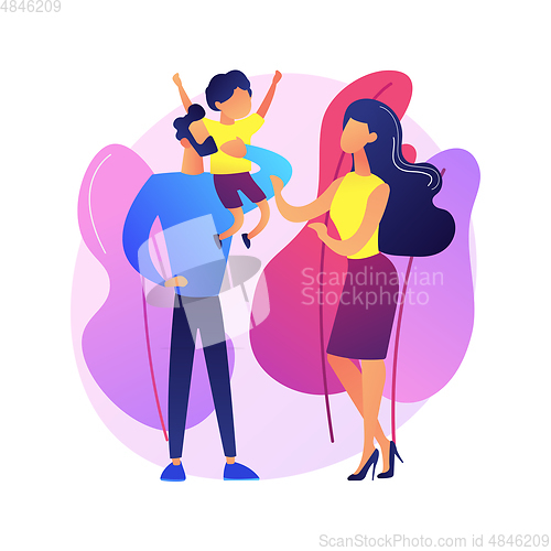Image of Unmarried parents abstract concept vector illustration.