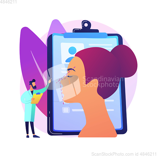 Image of Rhinoplasty abstract concept vector illustration.