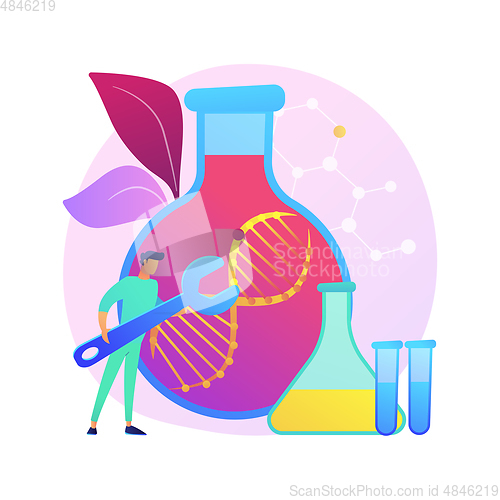 Image of Gene therapy abstract concept vector illustration.