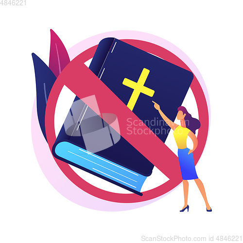 Image of Atheistic worldview abstract concept vector illustration.