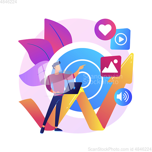 Image of High ROI content abstract concept vector illustration.