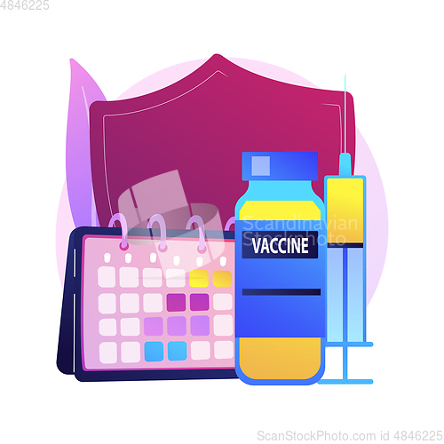 Image of Vaccination program abstract concept vector illustration.