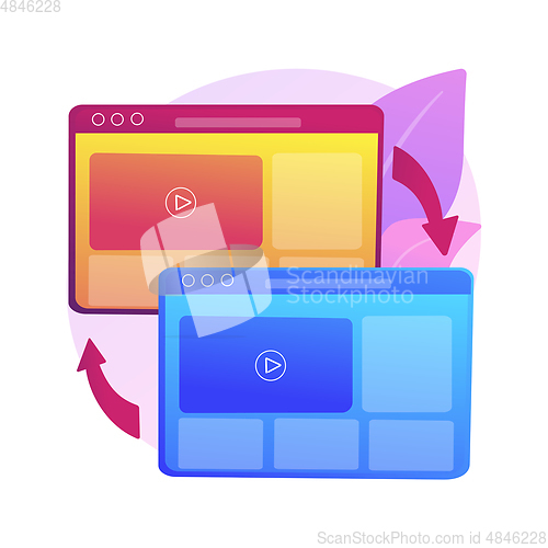 Image of Cross-browser compatibility abstract concept vector illustration.