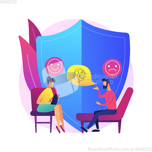 Image of Depression counseling abstract concept vector illustration.