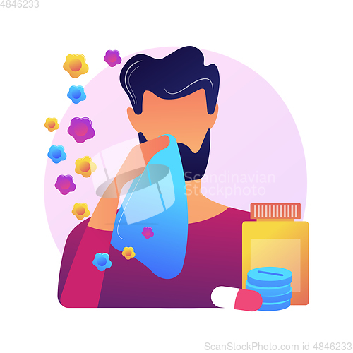 Image of Seasonal allergy abstract concept vector illustration.