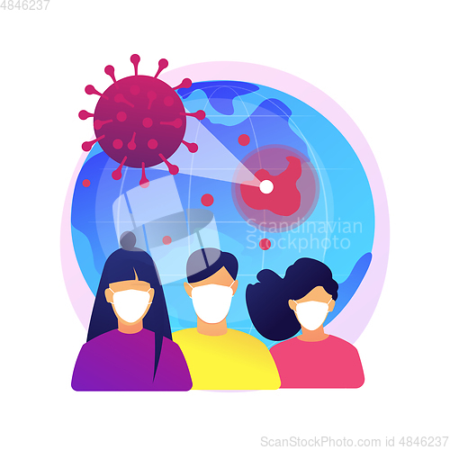 Image of COVID-19 abstract concept vector illustration.