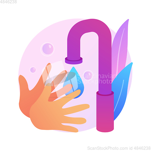 Image of Wash your hands abstract concept vector illustration.