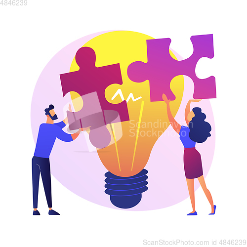 Image of Mutual assistance abstract concept vector illustration.