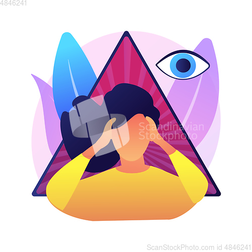 Image of Clairvoyance ability abstract concept vector illustration.