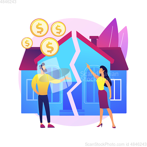 Image of Property division abstract concept vector illustration.