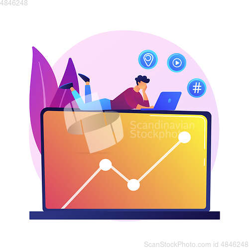 Image of Data driven business model abstract concept vector illustration.