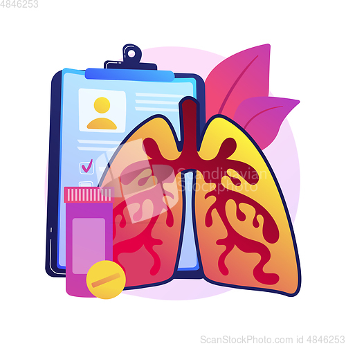 Image of Chronic obstructive pulmonary disease abstract concept vector illustration.