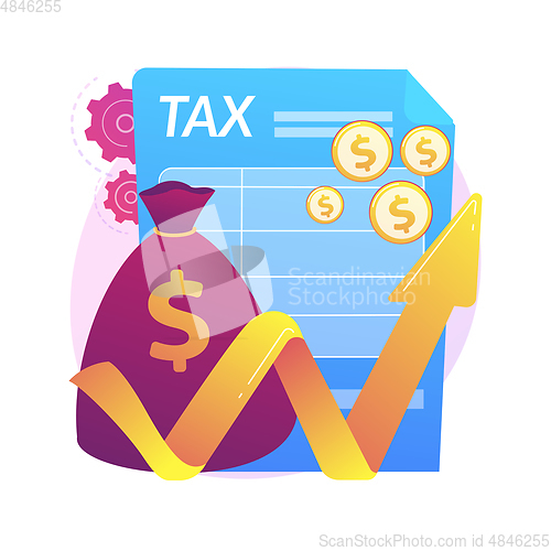 Image of Taxable income abstract concept vector illustration.