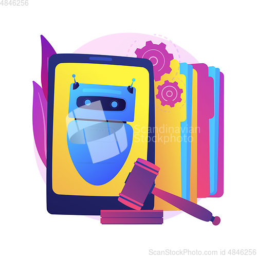 Image of Artificial intelligence regulations abstract concept vector illustration.