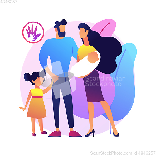 Image of Parental responsibility abstract concept vector illustration.