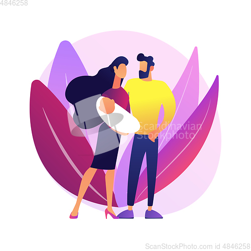 Image of Foster parent abstract concept vector illustration.