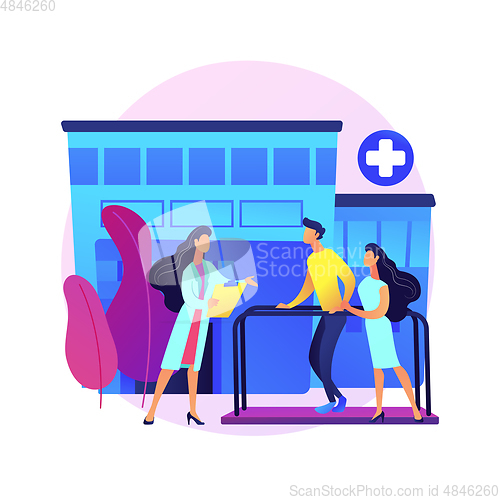 Image of Rehabilitation hospital abstract concept vector illustration.