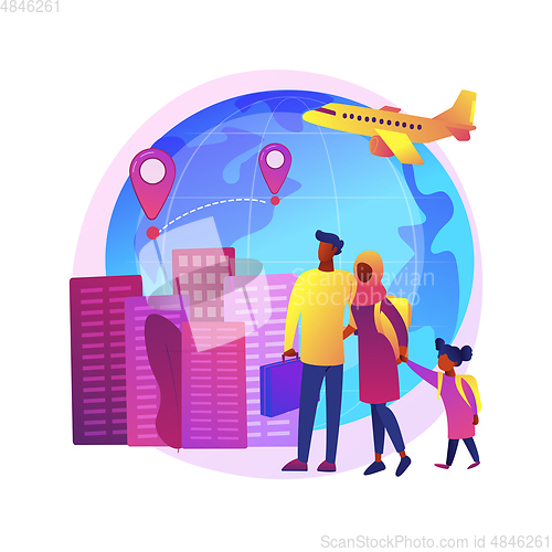 Image of Immigration abstract concept vector illustration.