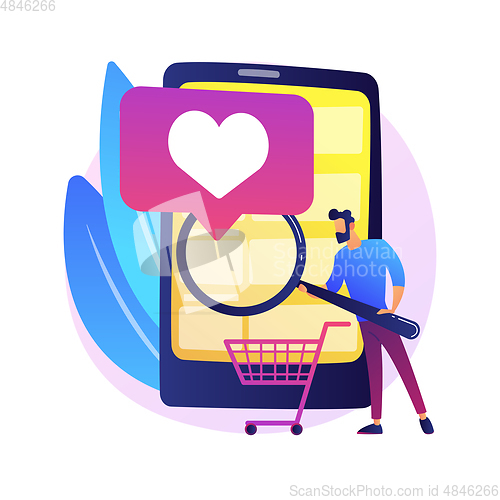 Image of Smart retail abstract concept vector illustration.