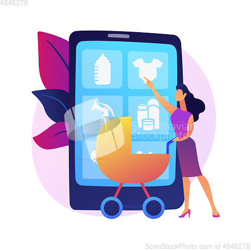 Image of Maternity care products abstract concept vector illustration.