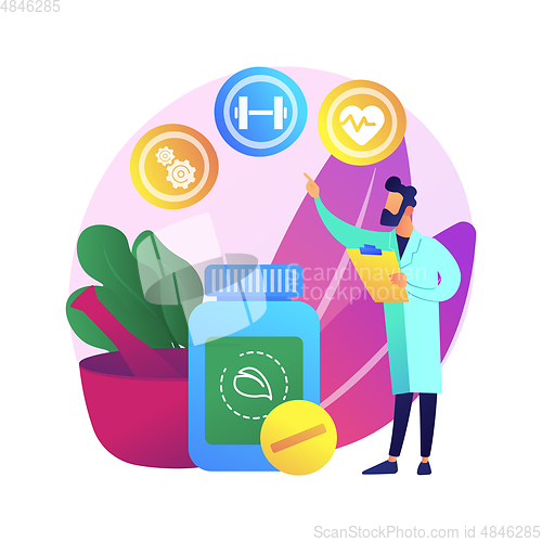 Image of Holistic medicine abstract concept vector illustration.