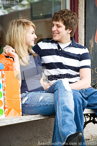 Image of Shopping young caucasian couple