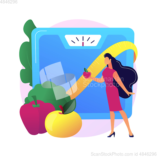 Image of Keep a healthy diet abstract concept vector illustration.