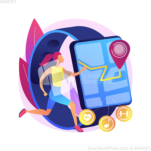 Image of Sport and fitness tracker abstract concept vector illustration.