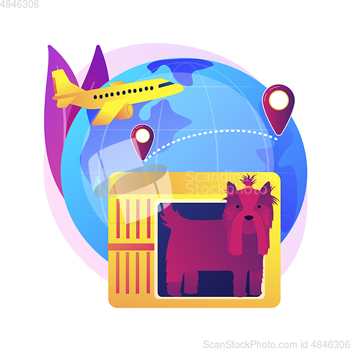 Image of Transport of animals abstract concept vector illustration.