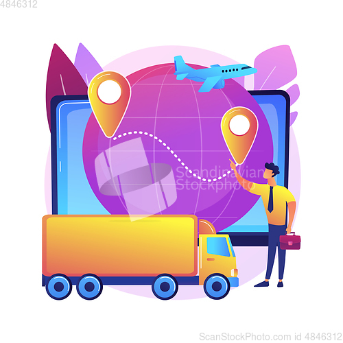 Image of Business logistics abstract concept vector illustration.