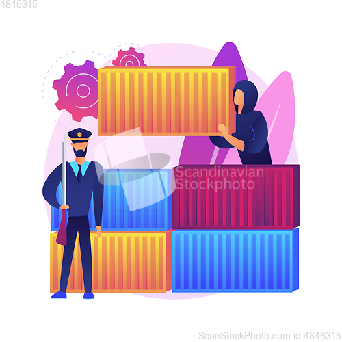 Image of Smuggling abstract concept vector illustration.