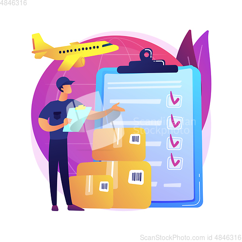 Image of Customs clearance abstract concept vector illustration.