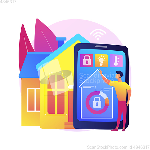 Image of Smart home 2.0 abstract concept vector illustration.