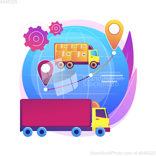 Image of Collaborative logistics abstract concept vector illustration.