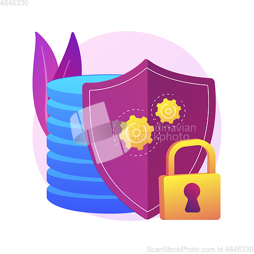 Image of Cyber security data protection abstract concept vector illustration.