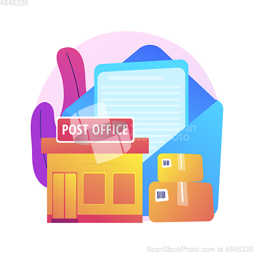 Image of Post office abstract concept vector illustration.