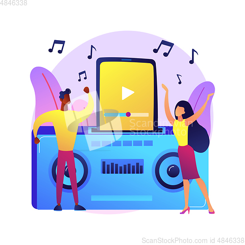 Image of Docking station abstract concept vector illustration.