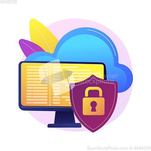 Image of Data protection abstract concept vector illustration.