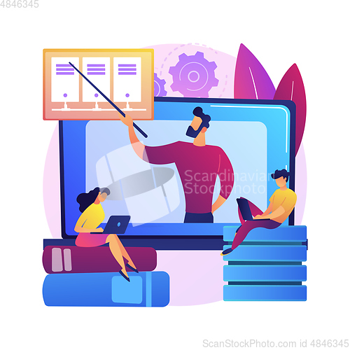 Image of Online big data courses abstract concept vector illustration.