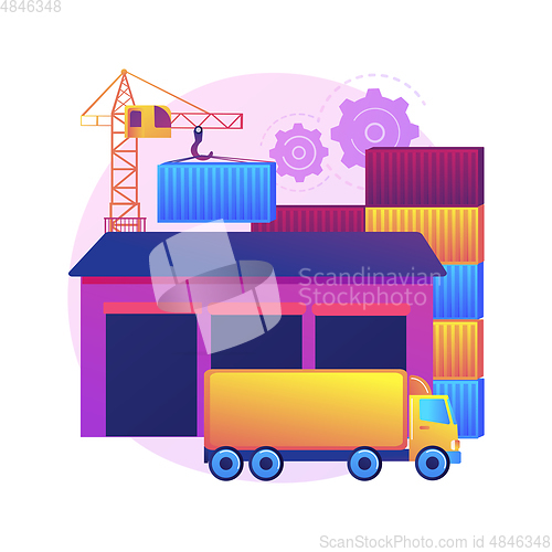 Image of Logistics hub abstract concept vector illustration.