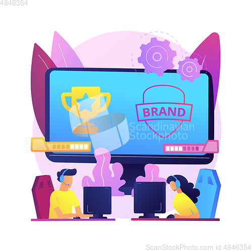 Image of eSports collaboration abstract concept vector illustration.